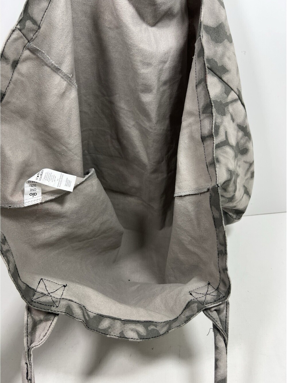 ALO YOGA Gray Tote Bag Carey On Canvas Large Gym Travel - Picture 3 of 4